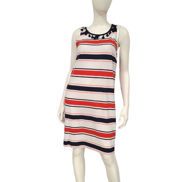 crown & ivy Dresses & Skirts - Crown and Ivy Striped Summer Dress Womens Size Small Red White Blue